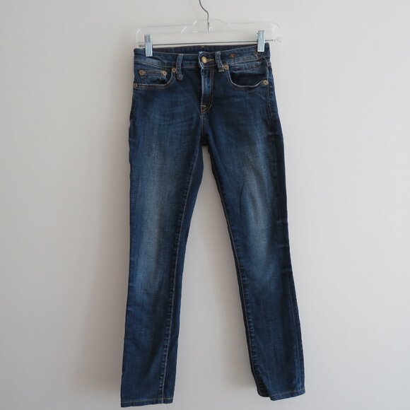 R13 Alison Crop Jeans in Indigo Blue Wash - Size 25 - Picture 2 of 15